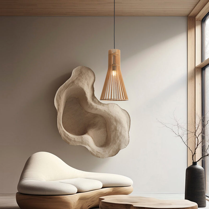 Design hanglamp - houten lamp