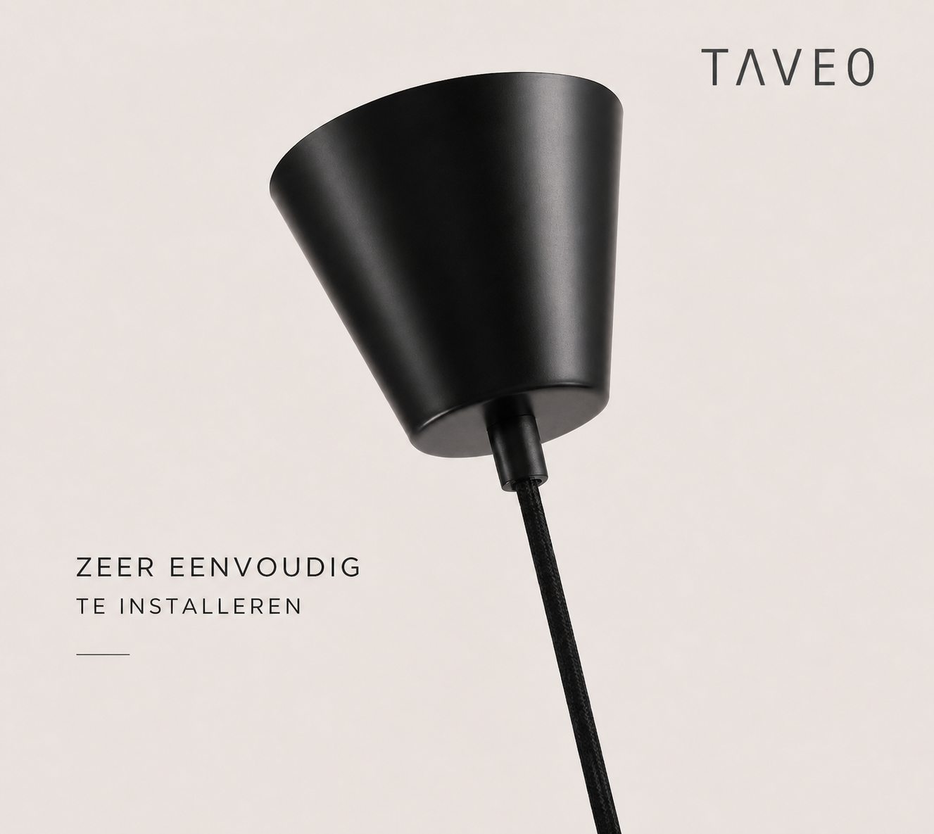 Hoedlamp Zwart - Design Hanglamp - 100 cm