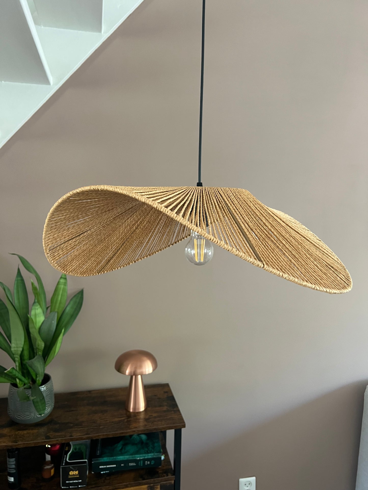 Rotan hoedlamp 50 cm