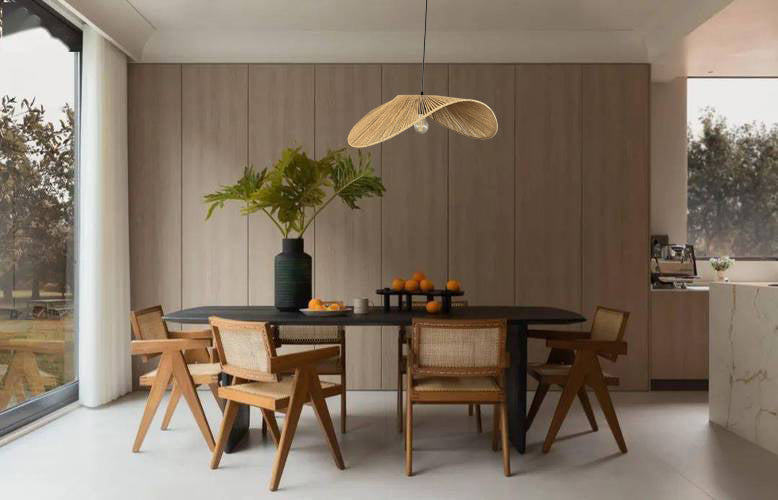 Rotan hoedlamp 50 cm