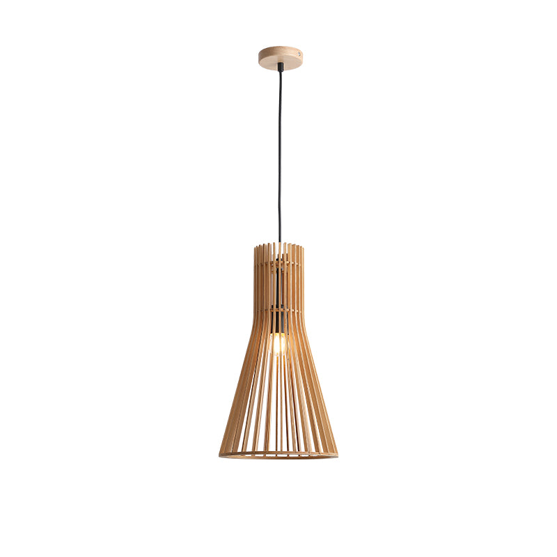 Houten hanglamp langwerpig - 25 cm