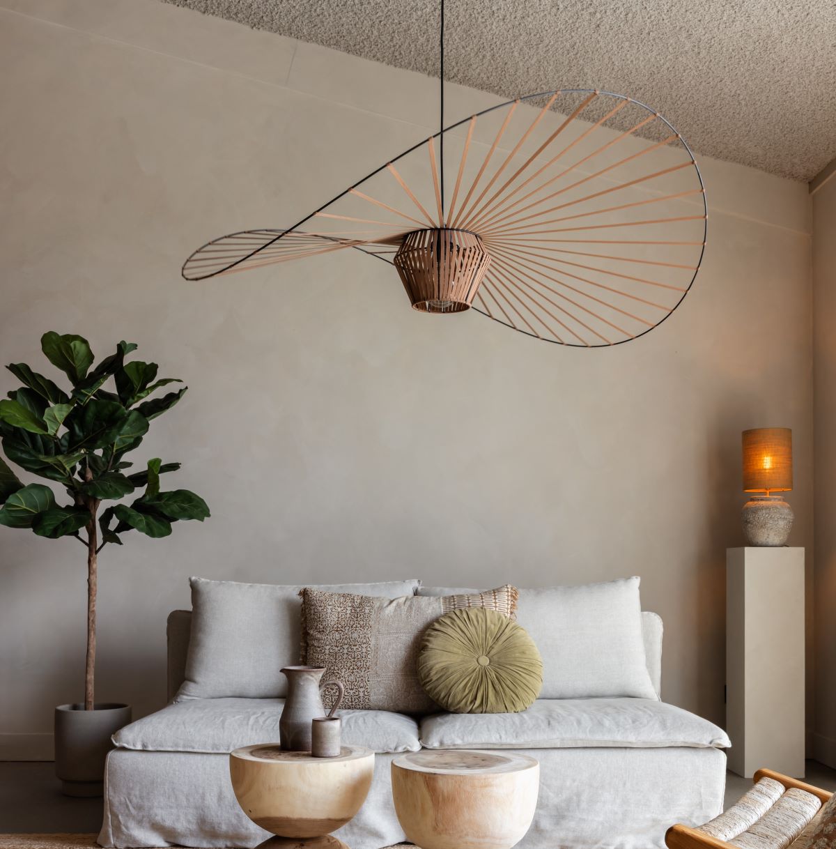 Vertigo hanglamp bruin