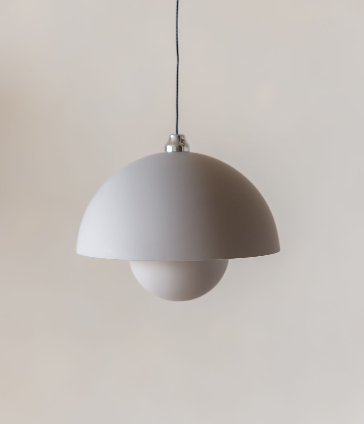 Bloemknop macaron hanglamp - lichtgrijs mat
