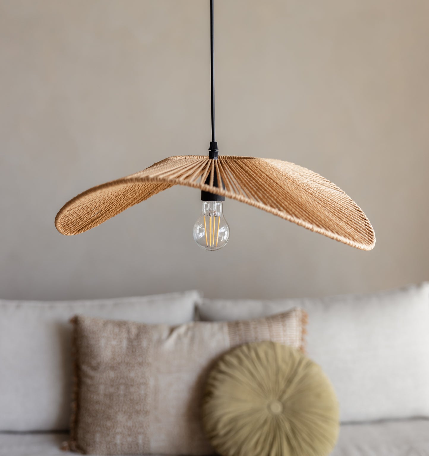 Hanglamp hoed rotan japandi