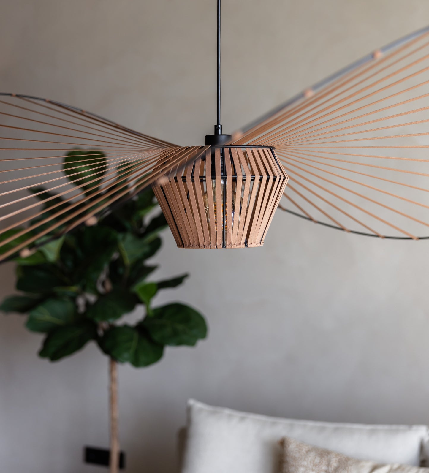 Hoedlamp Koper - Design Hanglamp - 120 cm