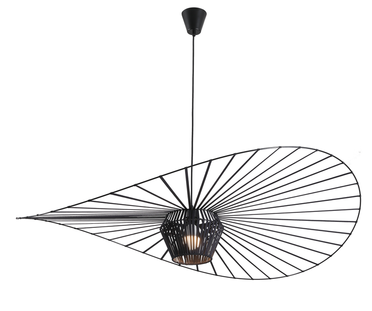 Maten hoedlamp zwart