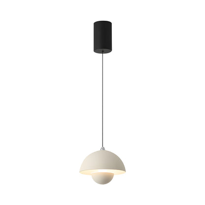 Bloemknop macaron hanglamp - lichtgrijs mat