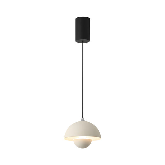 Bloemknop macaron hanglamp - lichtgrijs mat