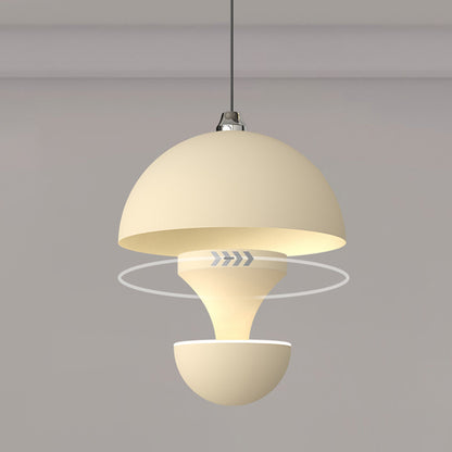 Bloemknop macaron hanglamp - lichtgrijs mat