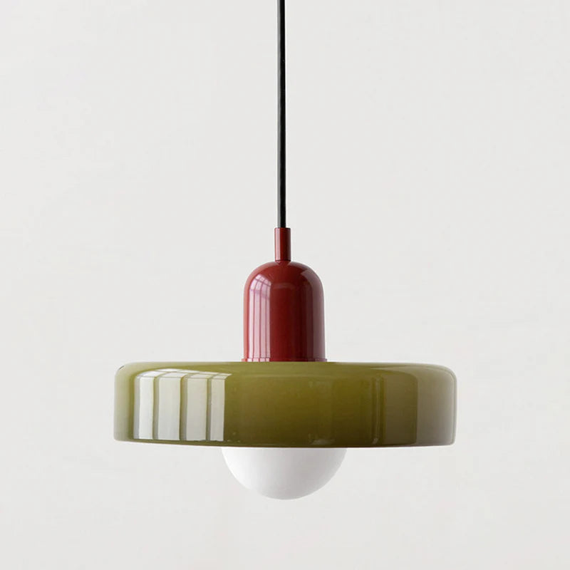 Retro hanglamp - groen-rood