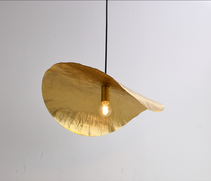 Blad hanglamp - goud - messing - 45 cm