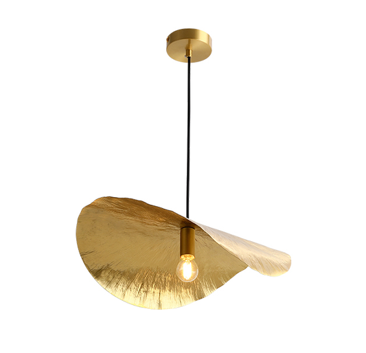 Blad hanglamp - goud - messing - 45 cm