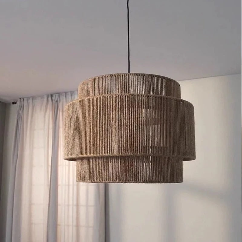 Boho rotan hanglamp - drielaags - 50 cm
