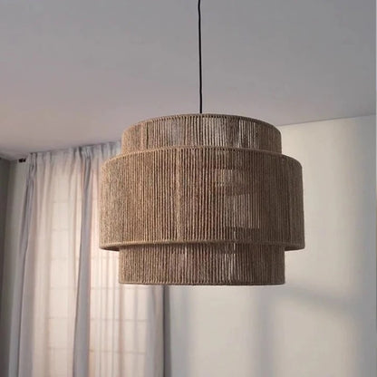 Boho rotan hanglamp - drielaags - 50 cm