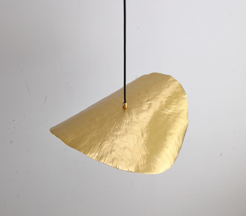 Blad hanglamp - goud - messing - 45 cm