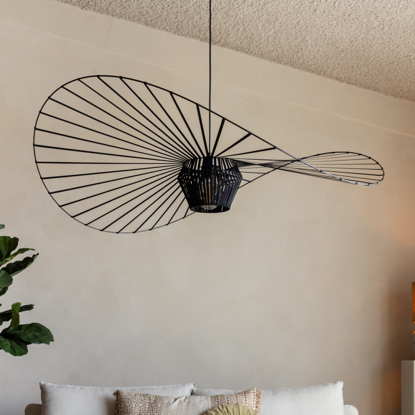 Hoedlamp Zwart - Design Hanglamp - 100 cm