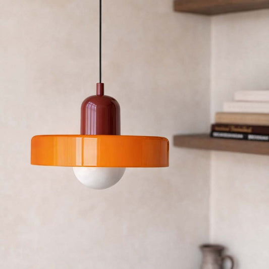 Retro hanglamp - Oranje-rood - 25 cm