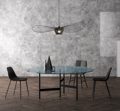 Zwarte hoedvorm lamp