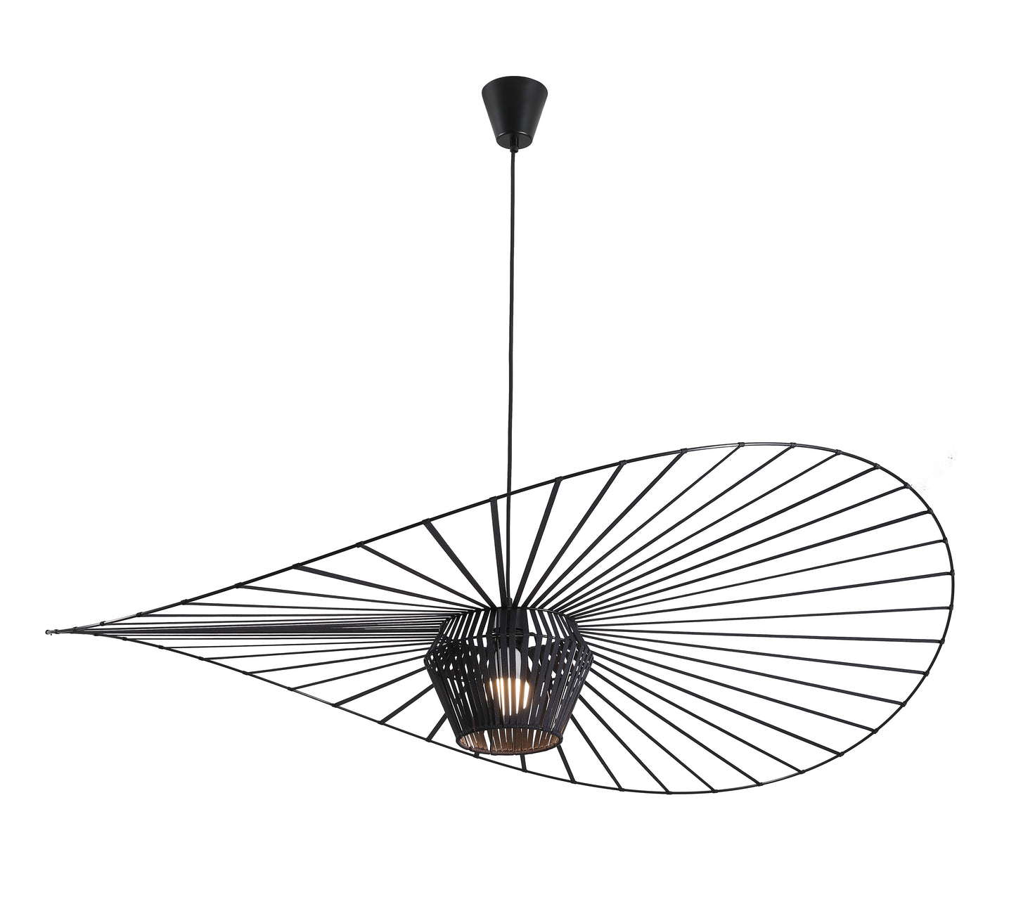 Luftige Skandinavische Pendelleuchte schwarz