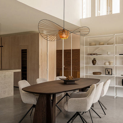 Goudbruine design hanglamp in hoedvorm – stijlvol en modern