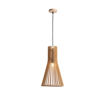 Houten hanglamp  langwerpig - 25 cm
