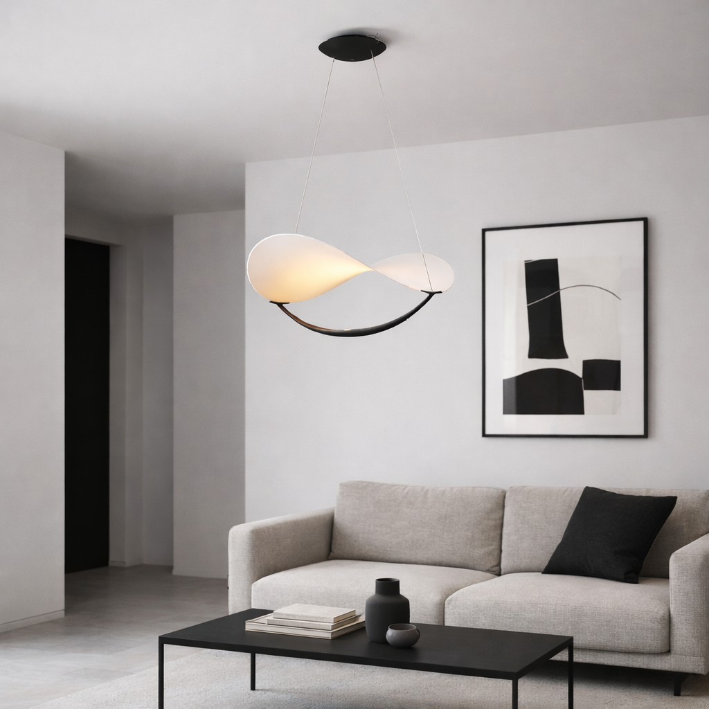 Italiaanse designer hanglamp - wit - antraciet