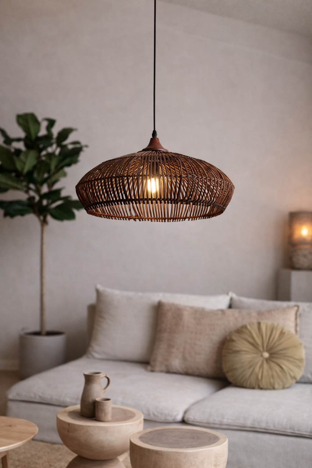 Bohemian rotan hanglamp - 50 cm