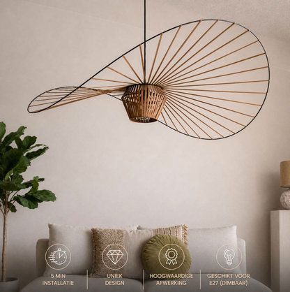 Moderne Design Pendelleuchte - Kupferbraun - 100 cm