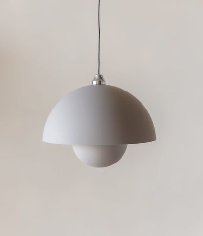 Bloemknop macaron hanglamp - lichtgrijs mat