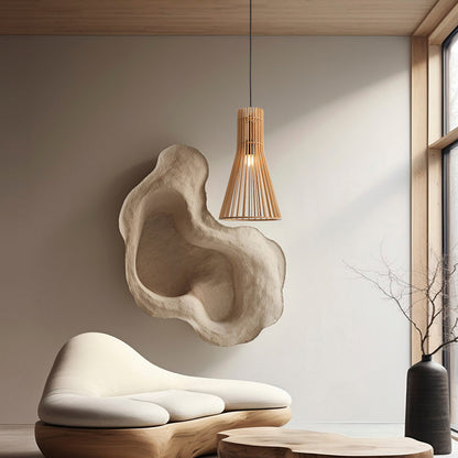 Houten hanglamp  langwerpig - 25 cm