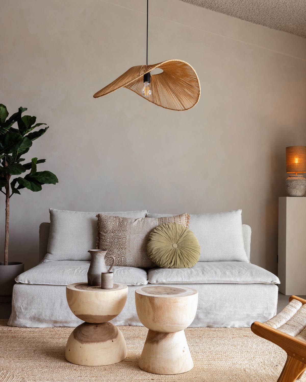 Moderne rotan hanglamp