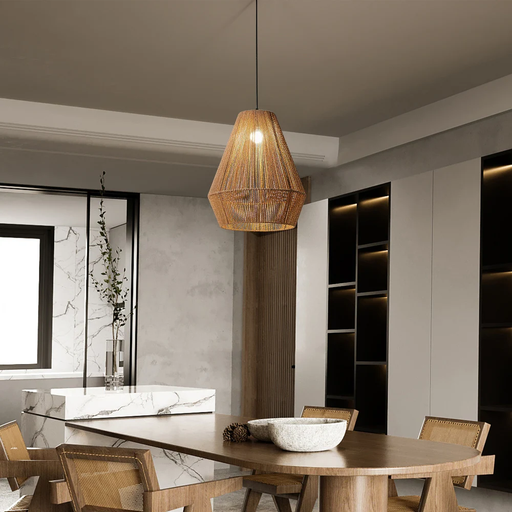 Hanglamp in natuurlijke tint