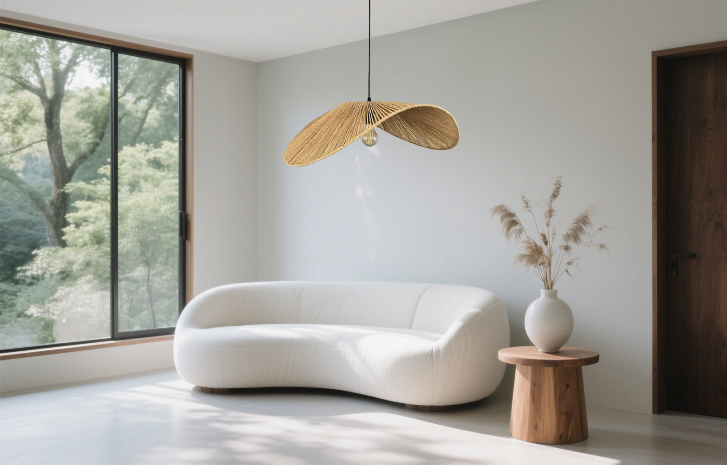 Rotan hoedlamp 50 cm