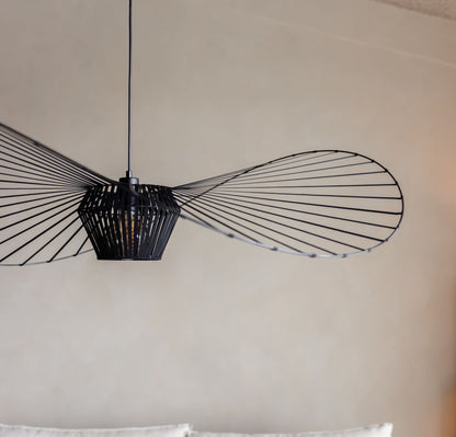 Schwebende Vertigo Pendelleuchte Schwarz - Seitenansicht