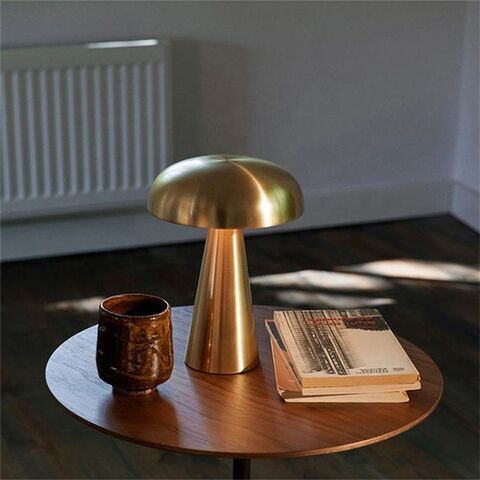 Moderne tafellamp - mushroom - goudkleurig